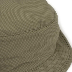 Boonie crusher hat in olive tonal ginham polyester