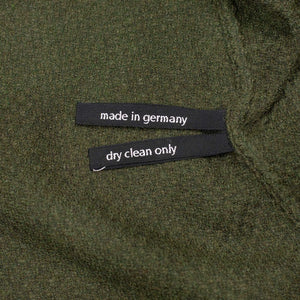 Chore coat in moss green crosshatch wool