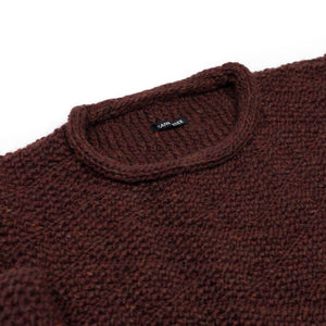 トップス 00s FRANK LEDER switching wool knit Frank Leder FW26 Rolled edge collar handknit sweater in switchback