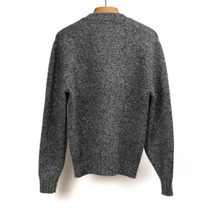 Fujito FW25 Crewnecksweater in mix black marl wool – No Man Walks