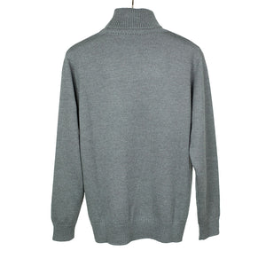 Rollneck sweater in grigio grey superfine merino wool (restock)