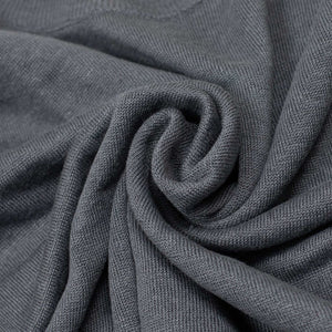 Exclusive short sleeve crewneck tee in grey linen