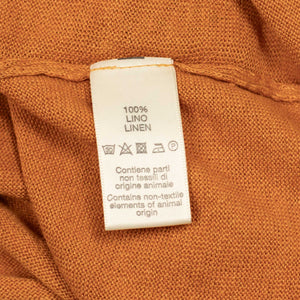 Knit short sleeve henley tee in burnt orange linen (restock)