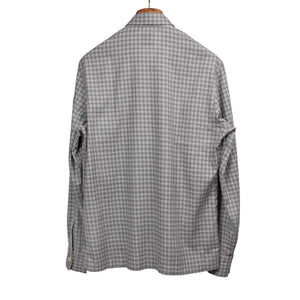 Exclusive Work Shirt in grey gingham cotton