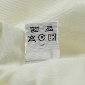 Camp collar short sleeve shirt in white horizontal jacquard stripe cotton (restock)
