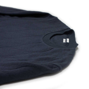 Light quilted sweatshirt in navy cotton