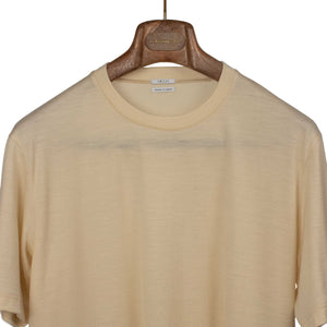 Short-sleeve t-shirt in natural washable wool jersey