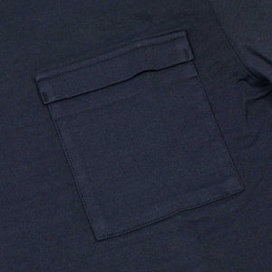 Short sleeve pocket tee in navy Japanese paper (restock)