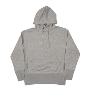 Hooded sweatshirt in light grey cotton fleece