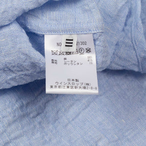 Popover shirt in light blue linen and rayon guaze