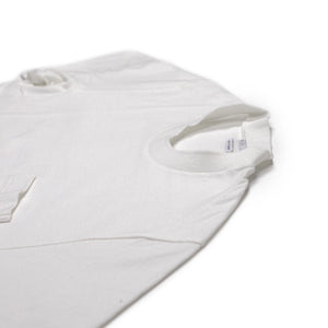 Ikiji SS26 Short sleeve pocket tee in neppy white cotton – No Man