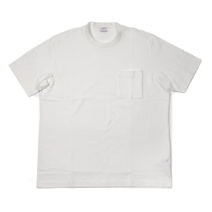 Ikiji SS26 Short sleeve pocket tee in neppy white cotton – No Man