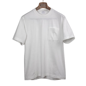 Ikiji SS26 Short sleeve pocket tee in neppy white cotton – No Man