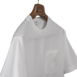 Ikiji SS26 Short sleeve pocket tee in neppy white cotton – No Man