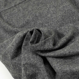 Easy trousers in mid-grey melange wool flannel