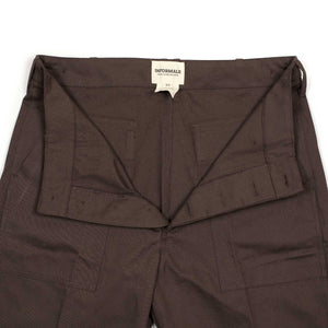 Fatigue pants in chocolate cotton cavalry twill