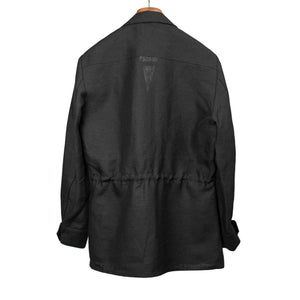 Jungle jacket in black midweight linen