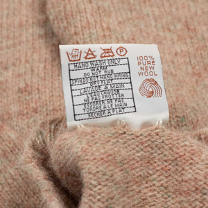 Shetland wool crewneck sweater, Oyster blush pink mix (restock)
