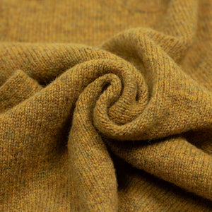 Shetland wool crewneck sweater, Ochre melange (restock)