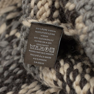 Kanata FW25 Bison hand-knit Cowichan cardigan, 6-ply wool (restock