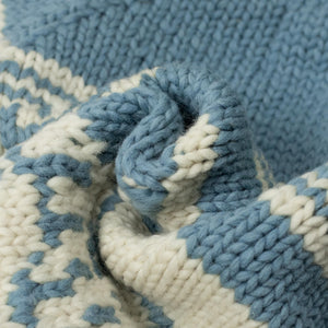 Kanata FW25 Eagle hand-knit Cowichan cardigan, country blue
