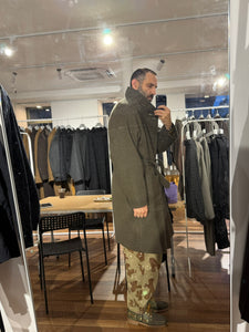 Kaptain Sunshine Traveler Coat in navy melton wool double cloth