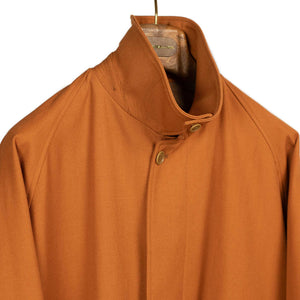 Walker Coat in burnt orange wool and cotton gabardine