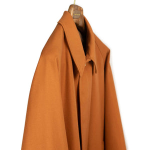 Walker Coat in burnt orange wool and cotton gabardine
