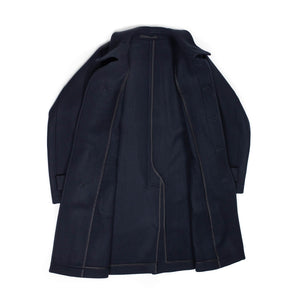 Kaptain Sunshine FW25 Traveller Coat top navy – No Man Walks Alone