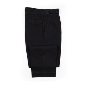 Kaptain Sunshine FW26 Gurkha pants in black washed cotton twill