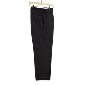 Kaptain Sunshine FW26 Gurkha pants in black washed cotton twill
