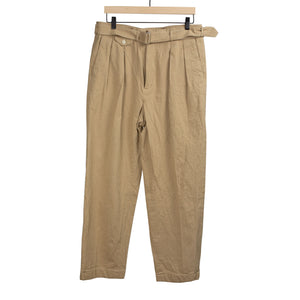 Kaptain Sunshine SS26 Belted Riviera trousers in beige cotton