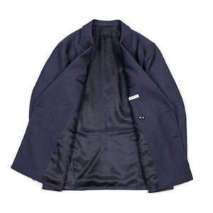 Kaptain Sunshine SS26 Double breasted blazer in navy crisp wool