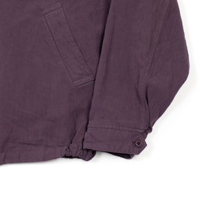 Kaptain Sunshine SS26 Zipped blouson in aubergine garment dyed