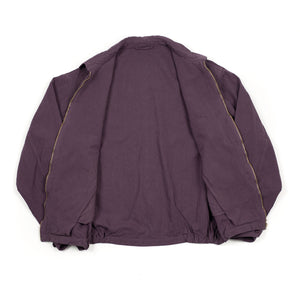 Kaptain Sunshine SS26 Zipped blouson in aubergine garment dyed