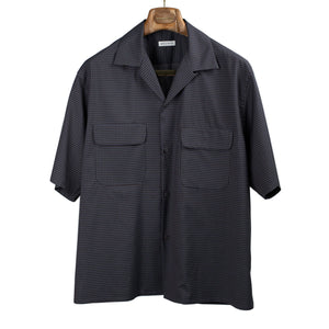 Kaptain Sunshine SS26 Short sleeve open collar shirt in brown