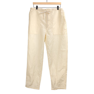 Kaptain Sunshine SS26 Walk Easy Baker Pants in ecru washed cotton