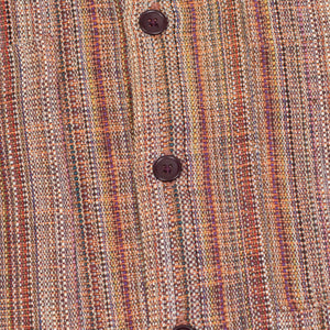 Alok shirt in multi color striated handloom cotton