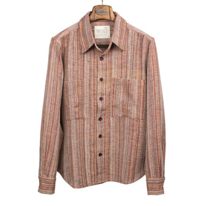 Alok shirt in multi color striated handloom cotton