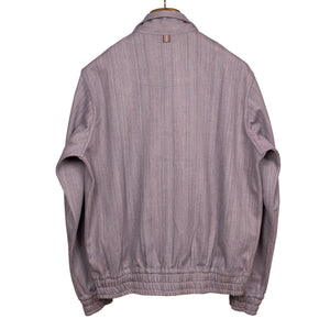 Mack track jacket in lavender handloomed khadi denim