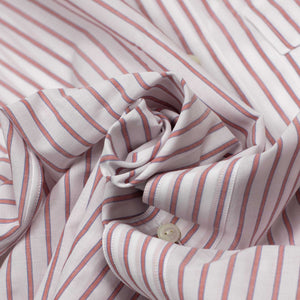 Come Up To The Studio shirt in white and red striped cotton voile
