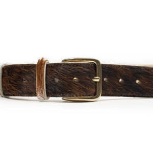 Belt in natural hair-on Normande calf