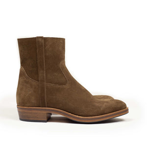 Clint side-zip boots taupe suede (restock)
