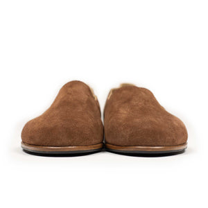 Maury slippers in rust calf suede