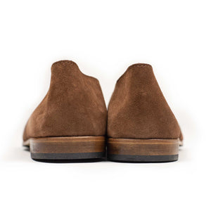 Maury slippers in rust calf suede