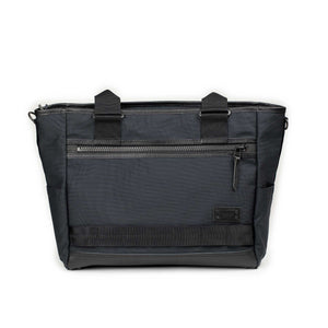 Rise V2 two-way travel tote bag in navy blue MASTERTEX-09 Cordura nylon and black shrunken leather Rise V2 two-way travel tote bag in navy blue MASTERTEX-09 Cordura nylon and black shrunken leather
