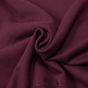 Classic three-thread 346 sweatshirt in 'Ruby Red' burgundy cotton
