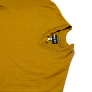 Crewneck short sleeve sweatshirt in Sunflower French terry cotton
