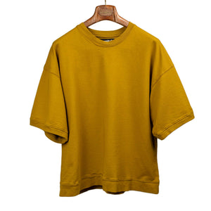 Crewneck short sleeve sweatshirt in Sunflower French terry cotton