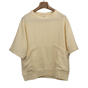 Short sleeve Summer Sweater in Natural tropical cotton